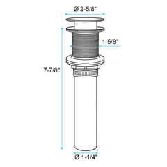 The Bathroom Sink Drain Has No Overflow Hole, And The Basin And Washbasin Pop-up Drain Is Made Of 304 Stainless Steel