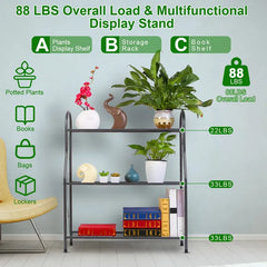 3 Tier Plant Stand Shelf Flower Pot Holder Display Rack 88LBS Utility Storage Organizer