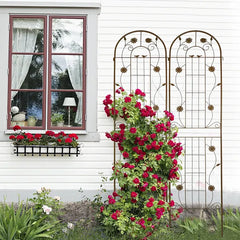 2 Pack Metal Garden Trellis 86.7" X 19.7" Rustproof Trellis For Climbing Plants Outdoor Flower Support