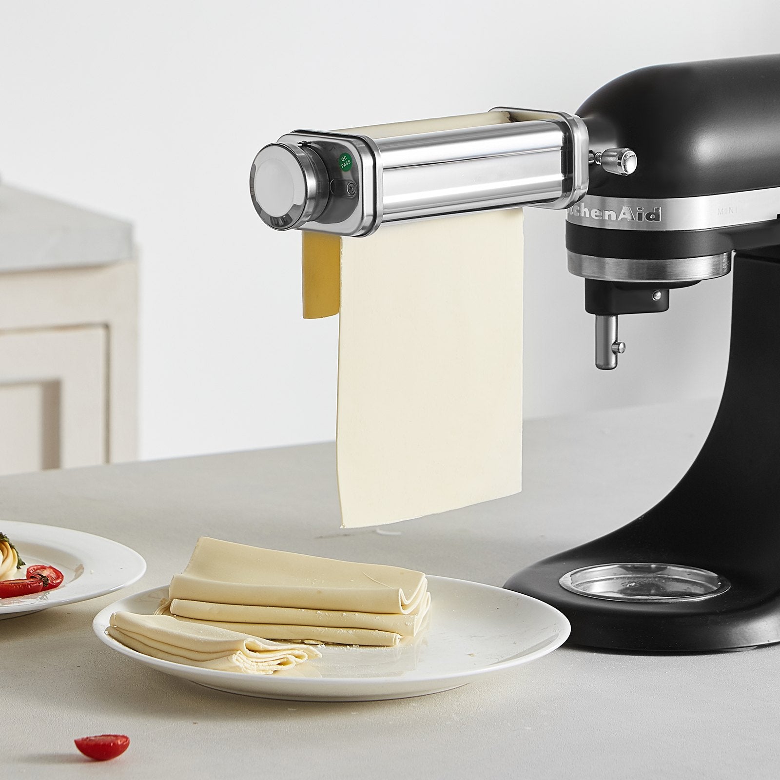 Pasta Attachment For KitchenAid Stand Mixer, Stainless Steel Pasta Sheet Roller Attachment, Pasta Maker Machine Accessory With 8 Adjustable Thickness Knob, KitchenAid Pasta Attachment By VEVOR