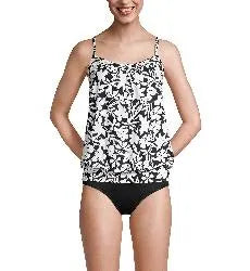 Women'sTummy HidingTop Swimsuit Adjustable Straps