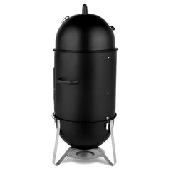Vertical Steel Charcoal Smoker, Heavy Duty Three Layer Round BBQ Grill Smokey Mountain Cooker For Outdoor Cooking, Black(SAME AS 60608693)