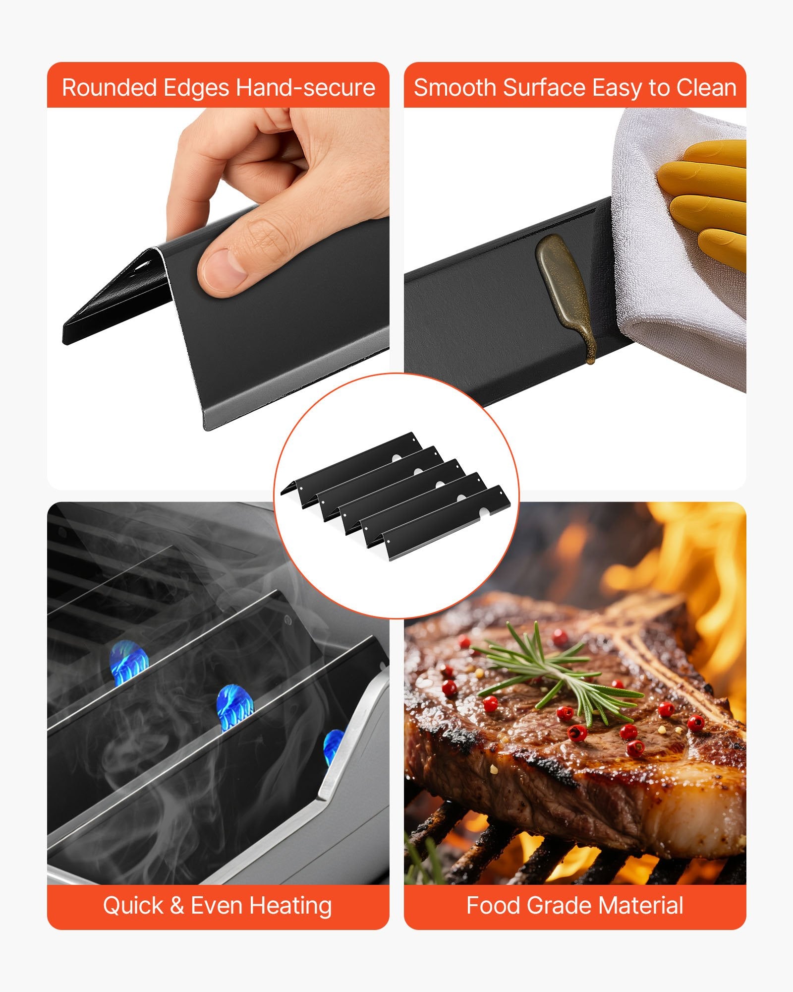 17 In Flavorizer Bars Steel Grill Replacement For Weber Genesis II 300 Series