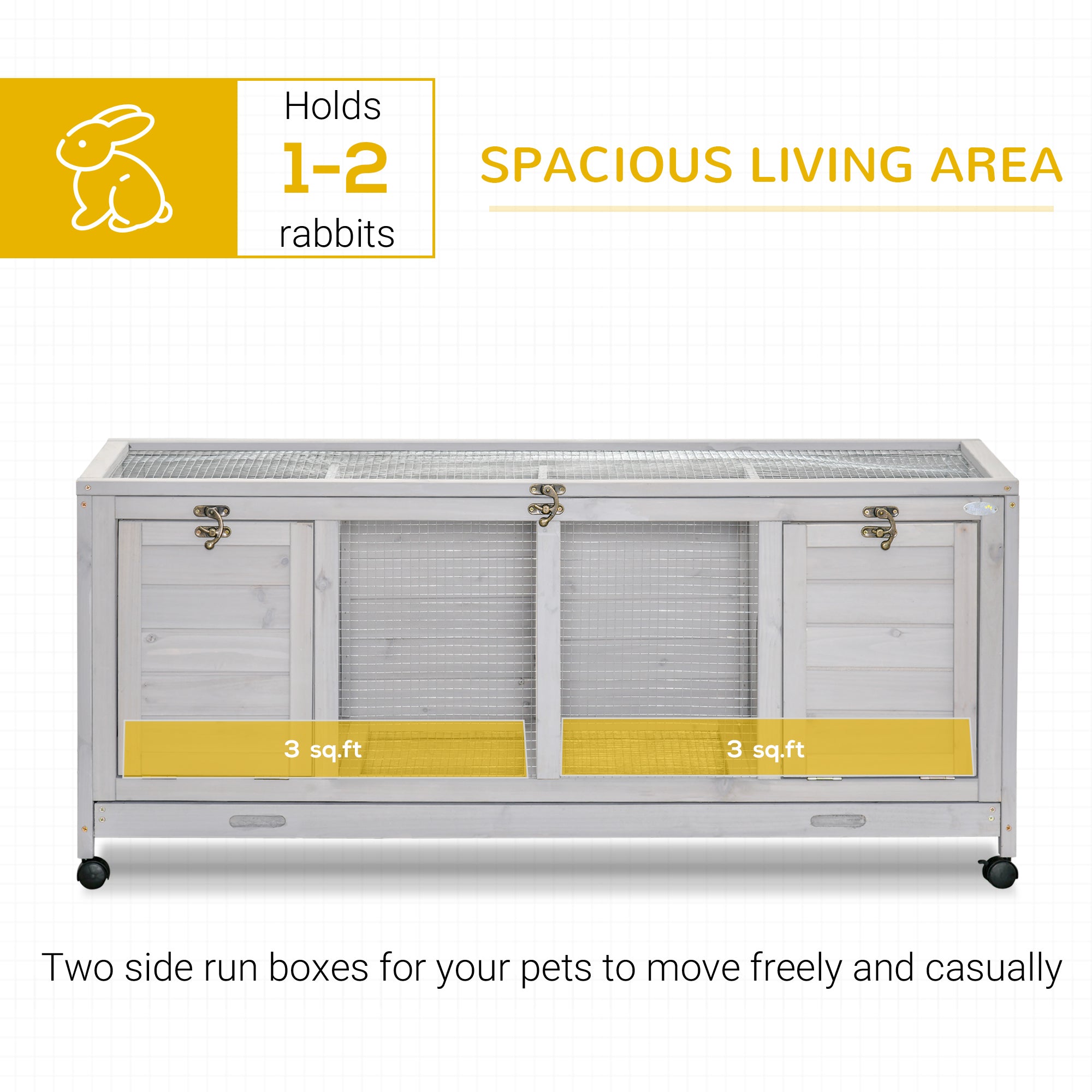 Rabbit Hutch with Wheels