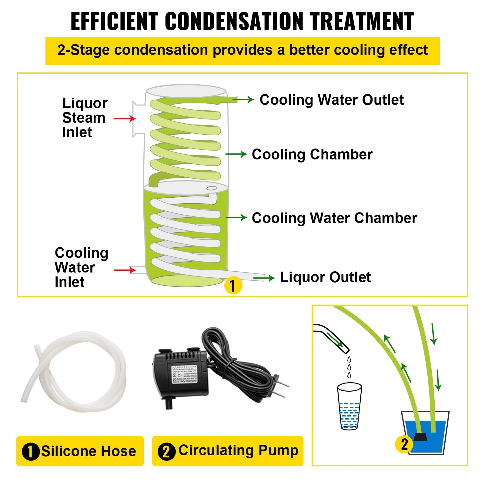 70L 18.5Gal Water Alcohol Distiller 304 Stainless Steel Alcohol Still Wine Making Boiler Home Kit With Thermometer For Whiskey Brandy Essential, Sliver