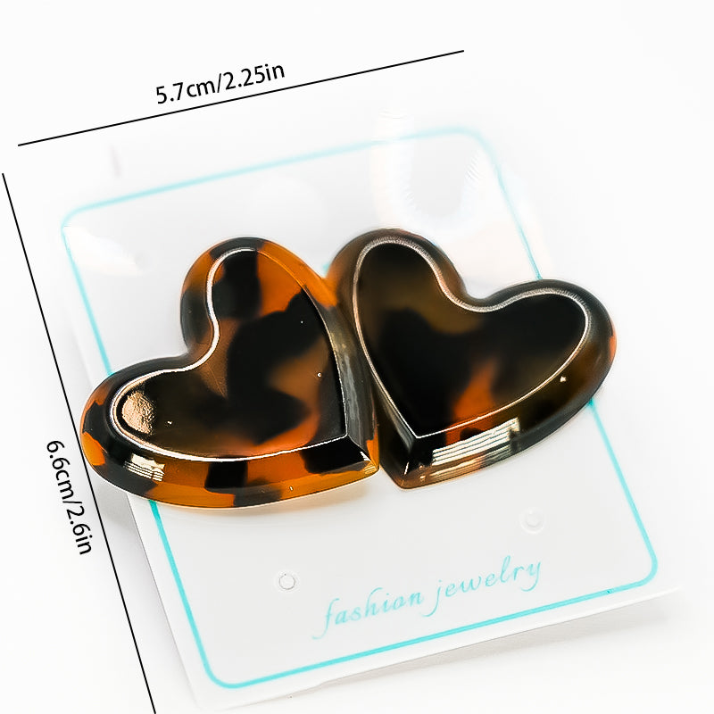 Vintage Heart Earrings-1423