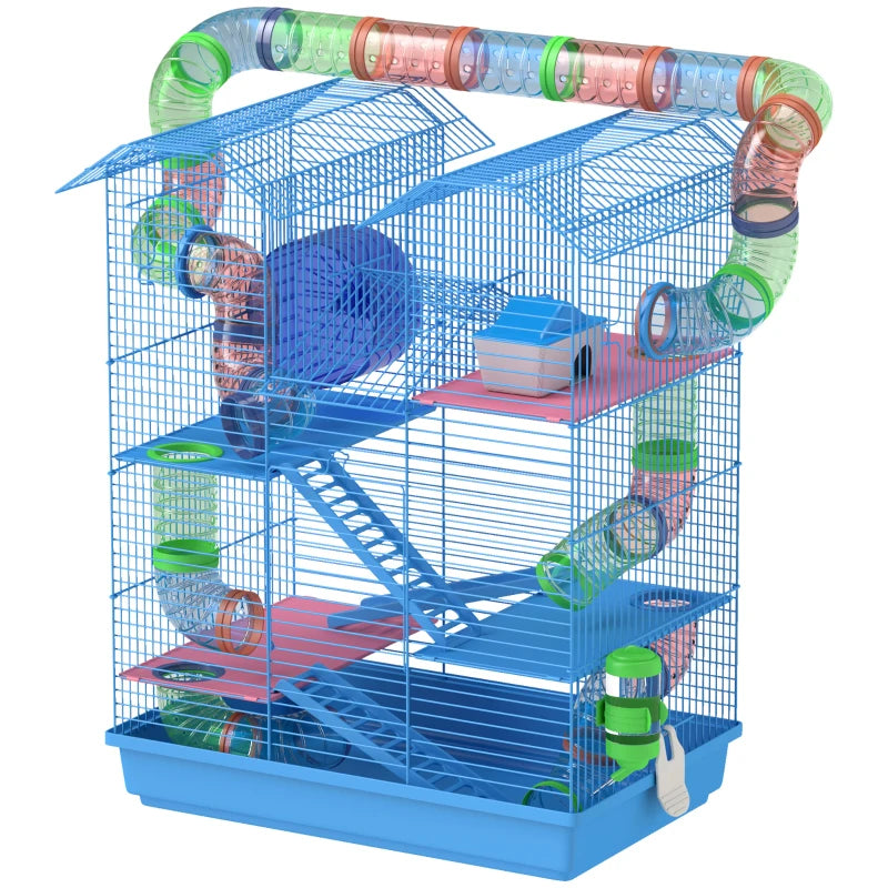 18.5inch  5 Tier Hamster Cage With Tubes And Tunnels