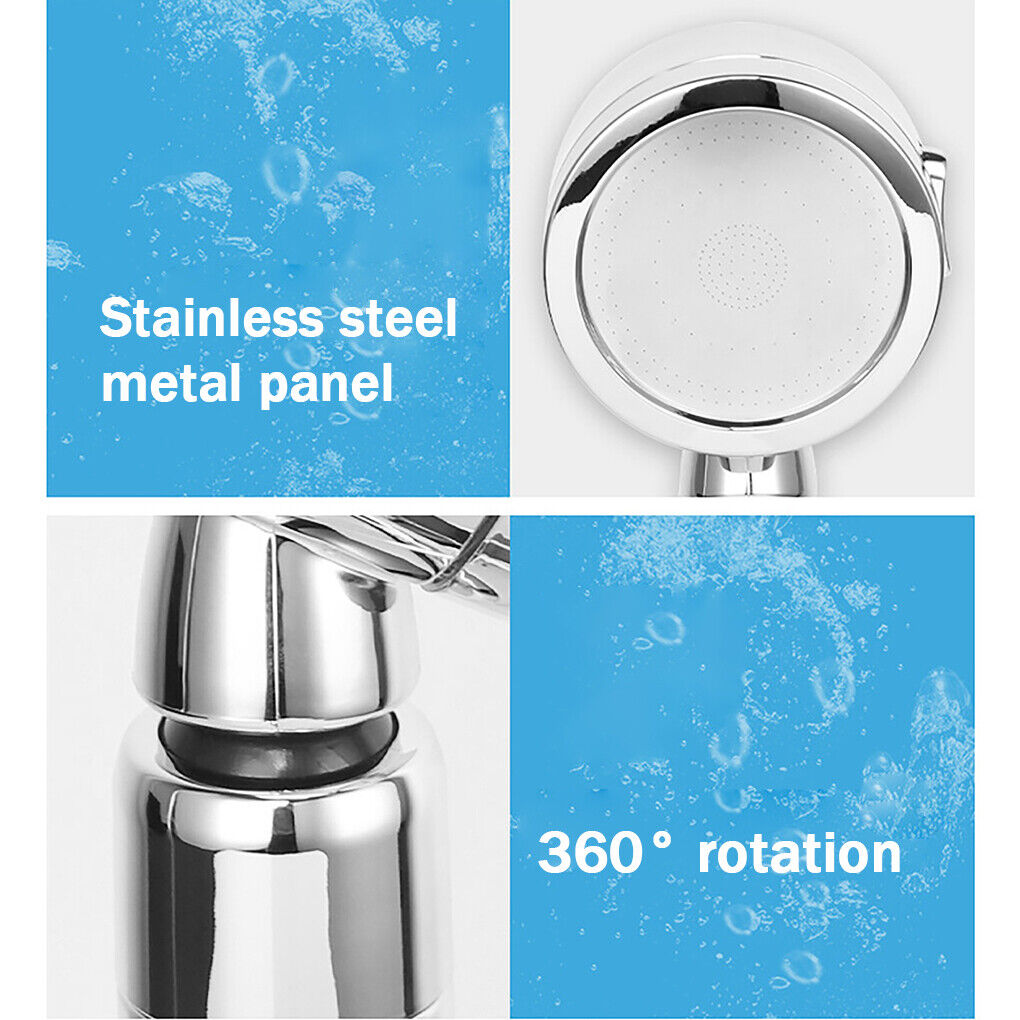 Shower Head,Filter Filtration High Pressure Water Saving 3Mode Soften Save Water