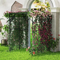 Large Garden Trellis Arch - 79"x59"x78" PE-Coated Metal, Rustproof Plant Support For Climbing Vines