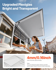 60x36in Concession Stand Serving Window Food Truck Service Awning Aluminum Alloy