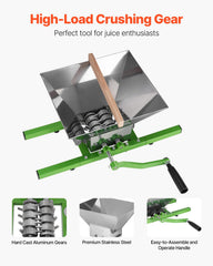 Fruit And Apple Crusher For Wine Cider Making 1.8 Gal/7L Stainless Steel