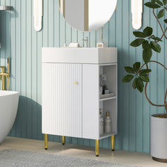 21.6 Inch White Bathroom Vanity, Unavailable Platforms- SHEIN Corporation , Temu