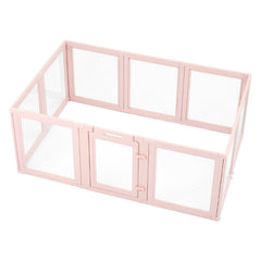 Dog Whelping Box With Window Transparent Playpen For Medium Dog 60x39x23 In