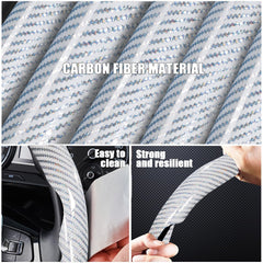 Carbon Fiber Steering Wheel Covers 3 Piece Clip On Steering Wheel Cover White