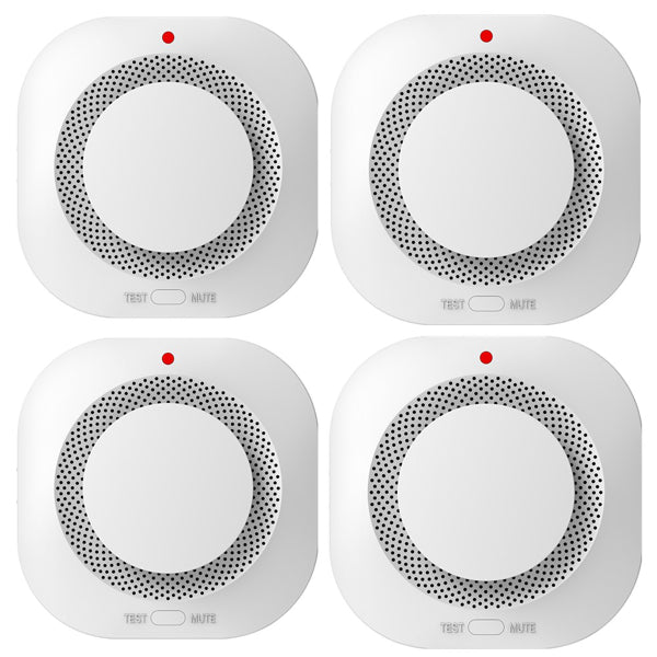 (4 Pack)Smoke Alarm Fire Protection Home Security System Smoke Alarm (Logistics Only For USPS.TK/TMEU Only For Self-pickup)