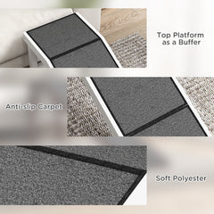 60" Pet Ramp for Dogs & Cats with Non-Slip Carpet, White