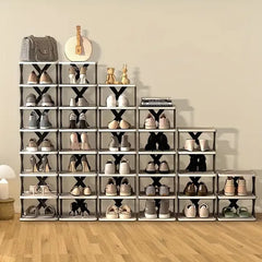 Entrance High And Narrow Shoe Rack, 9-layer Shoe Rack Can Put 9 Pairs Of Shoes, Space-saving Vertical Shoe Rack, Plastic Stackable Shoe Rack, Suitable For Wardrobe, Corridor, Bathroom, Dormitory, Chri