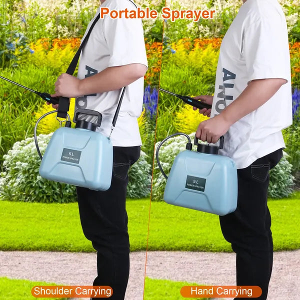 5L/1.3Gallon Electric Plant Sprayer Automatic Plant Sprayer Telescopic Garden Handheld Sprayer With 3 Spray Spouts Shoulder Strap For Cleaning Sterilization