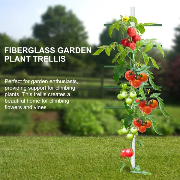 1PC 1.64FT*4FT White U-shaped Tube Climbing Trellis, Garden Flower Stand, Vegetable Climbing Trellis, Balcony And Garden Plant Climbing Trellis
