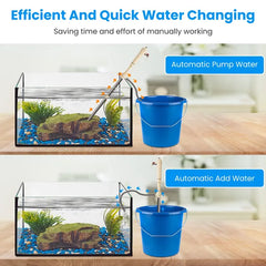 Multifunctional Electric Aquarium Gravel Cleaner Kit Length Adjustable Automatic Fish Tank Vacuum Cleaner