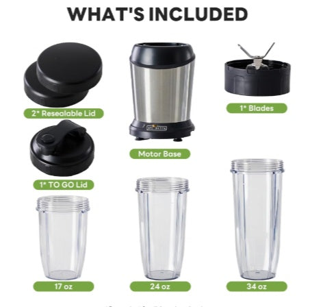 Portable Cups For Shakes, Sauces, Juice, Ice Crushing, Silver