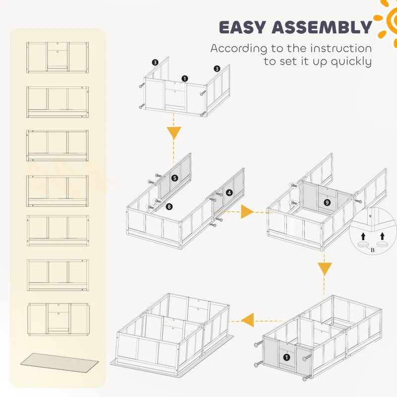 Double Room Design Whelping Box For Dogs With Whelping Pad