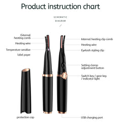 Rechargeable Mini Clip,Type USB Electric Heated Eyelash
