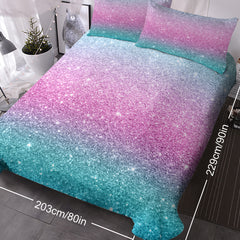 3PCS Ultra Soft Duvet Cover Set For Comforter Star Bedding Set Full Queen King Size
