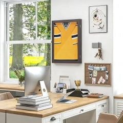 UV-Resistant Sports Jersey Frame Display Case, Brown