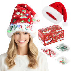 DIY LED Santa Hat - A Creative And Unique Design That Enhances The Festive Atmosphere. A Must-have For Holiday Outfits, A Fun Craft Activity, And A Great Prop For Christmas Party Photos.