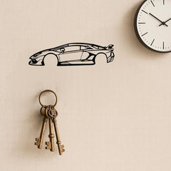 Precision Laser-Cut Metal Wall Art Sleek Sports Car Silhouette