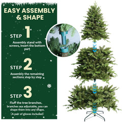7ft Pe,pvc  Mixed Christmas Tree