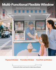 60x36in Concession Stand Serving Window Food Truck Service Awning Aluminum Alloy