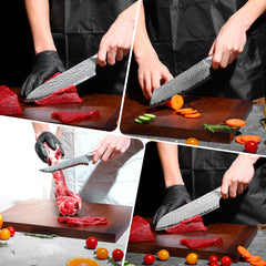 Chef Knife, Kiritsuke Knife, Santoku Knife, Boning Knife, Japanese Sharp Vegetable Knife Professional Slicing Knife With Rosewood Handle And Gift Box