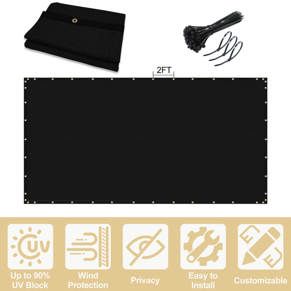 5'X25' Black HDPE Fence