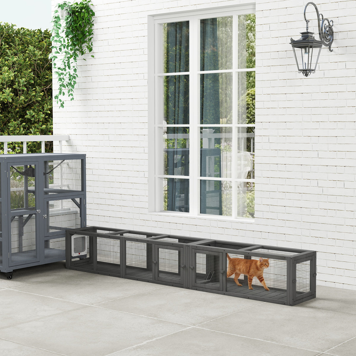 Wooden Cat Tunnel For Outdoor With Combinable Design