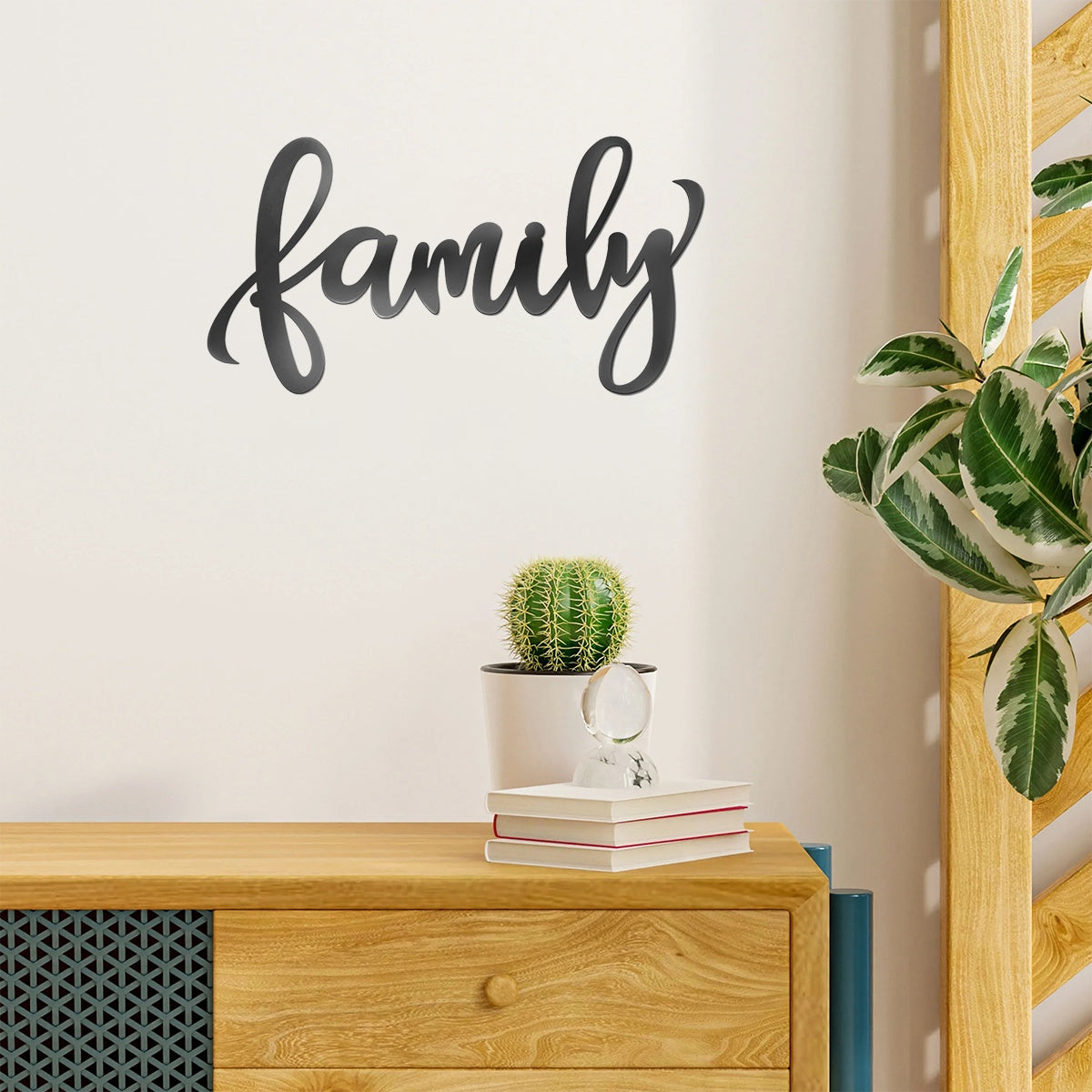 Vintage Metal Wall Sign For Family - Inspirational Quotes For Living Room