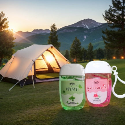 DKD 2pack 1.014fl.oz Hand Sanitizer With Hook Mint Watermelon Scented Cleaning Wash-free For Home Travel Outdoor