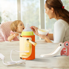1Pc Portable Baby Milk Warmer 5 Temperature Adjustable Handhold Bottle Warmer With Fast Charge Adapter For Outdoor Car Travel