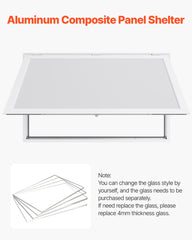 60x36in Concession Stand Serving Window Food Truck Service Awning Aluminum Alloy