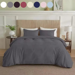 Serta Simply Clean Pleated Duvet Cover King