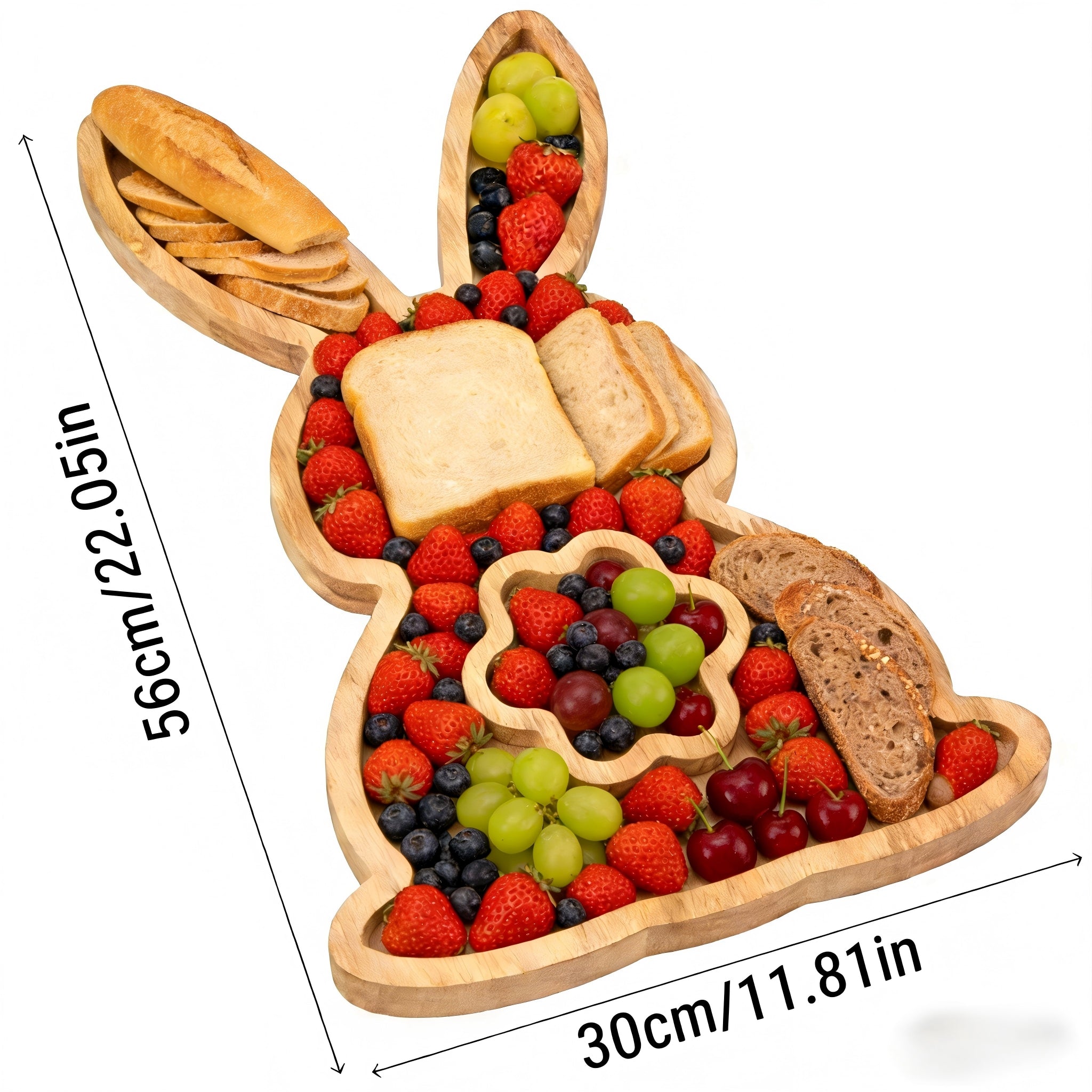 Creative Unvarnished Wooden Cartoon Christmas Tray For Home Desktop