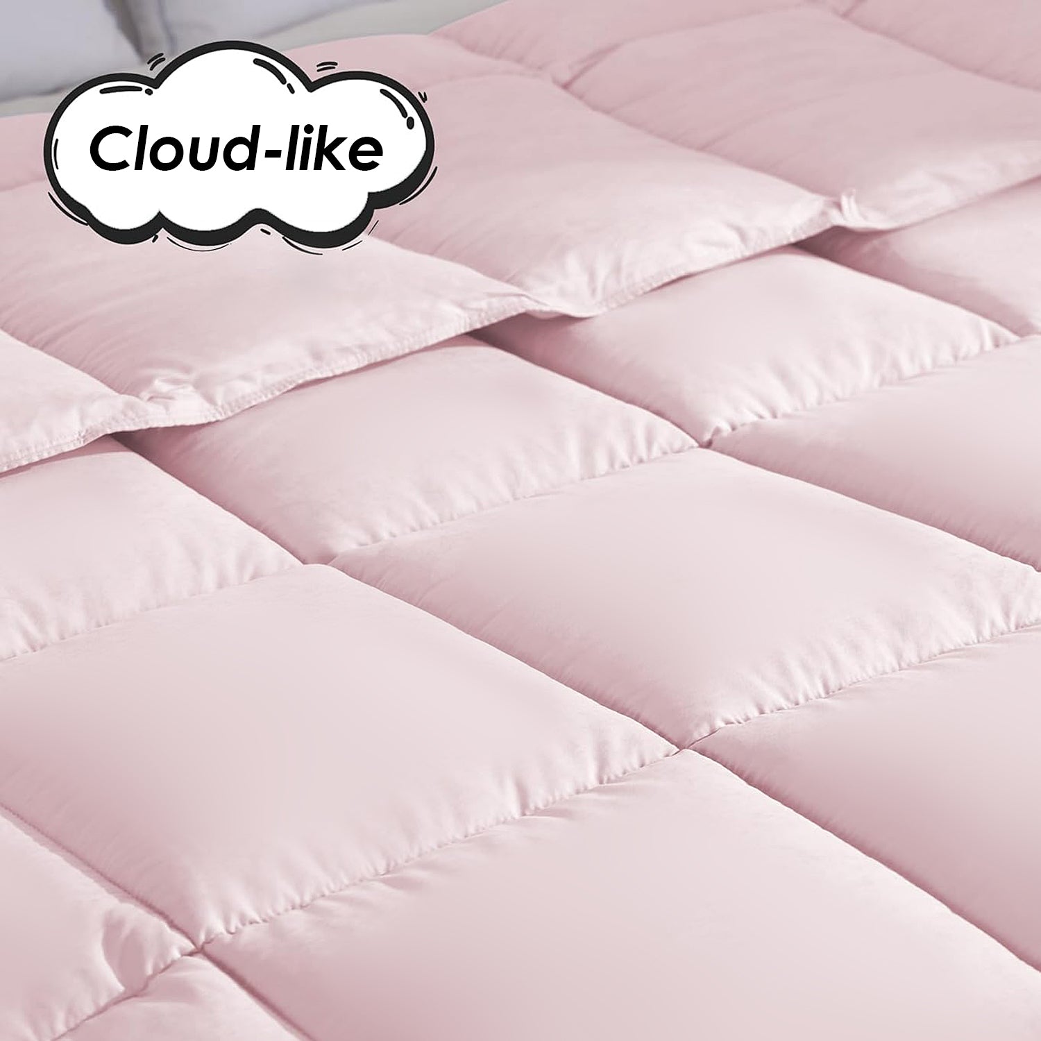 Pink Oversized Plump Thick Duvet Enhanced Warmth With Skin-friendly Comfort. Perfect For Cozy Bedrooms And Luxury Hotels. Fits Single Double Beds. Machine Washable. Ideal Christmas Gift.