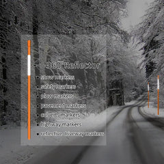 50PC Hollow Snow Pole With High Visibility Reflective Design, Suitable For Road/House/Driveway Snow Removal Indication
