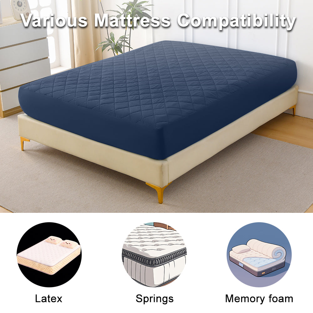 Diamond Grid Ultrasonic Waterproof Mattress Protector