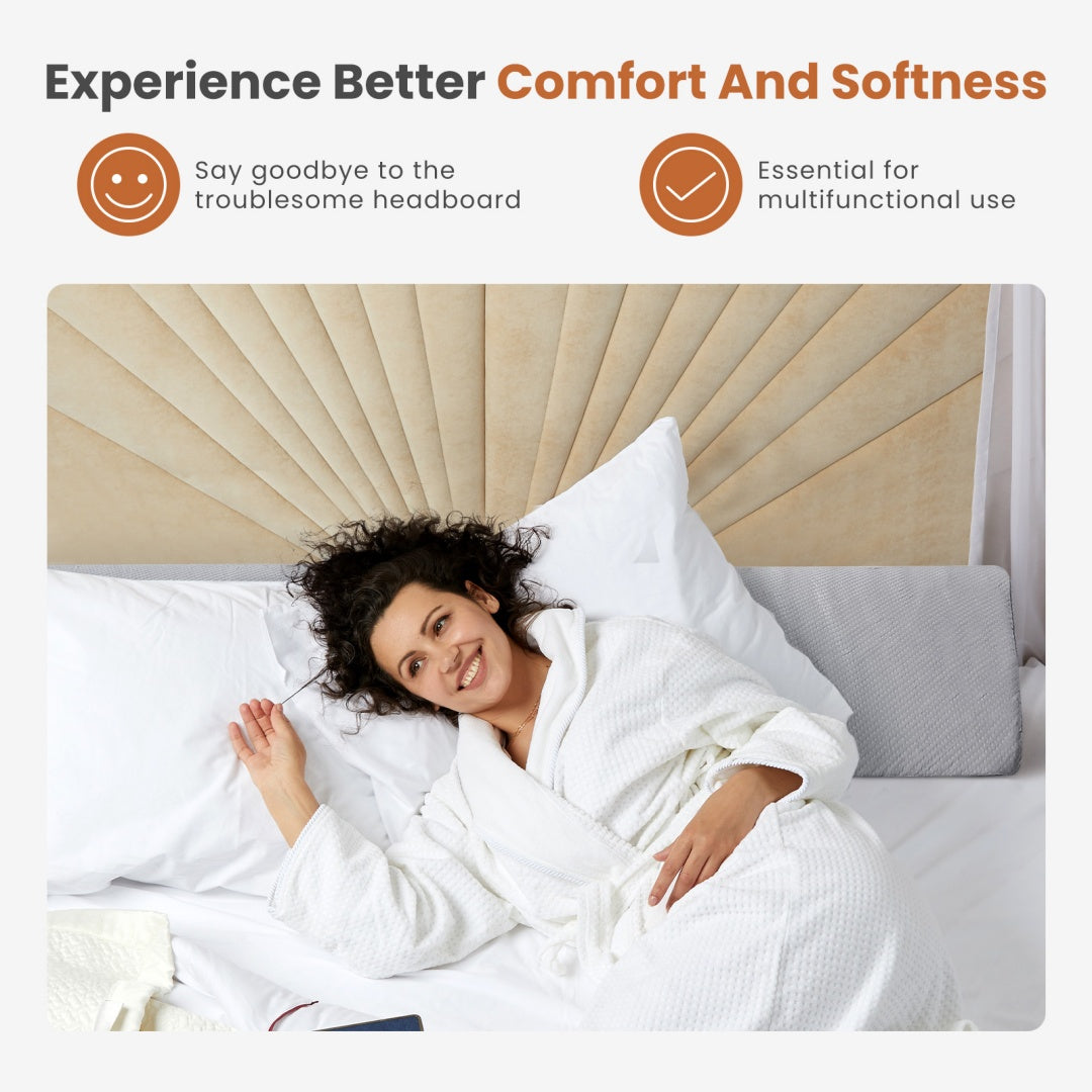 Bed Wedge Pillow With Headboard - High-density Foam Fills The Gap Between The Mattress And The Headboard