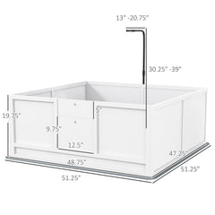 Box For Puppies With Pee Pad, Pig Rail, Adjustable Door For Small, Medium & Large Breed Dogs Birth