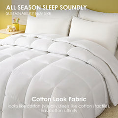 White Oversized Checkered Quilted Plump Duvet Adorable Cozy Design For All Genders' Bedrooms. Hotel & Guesthouse Compatible. Fits Single/double Beds With Extra Warmth. The Perfect Christmas Gift.