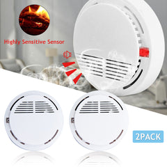 Smoke Alarm Detector Fire Gas Alarm Detector With Battery Photoelectric Sensor Alert Warning