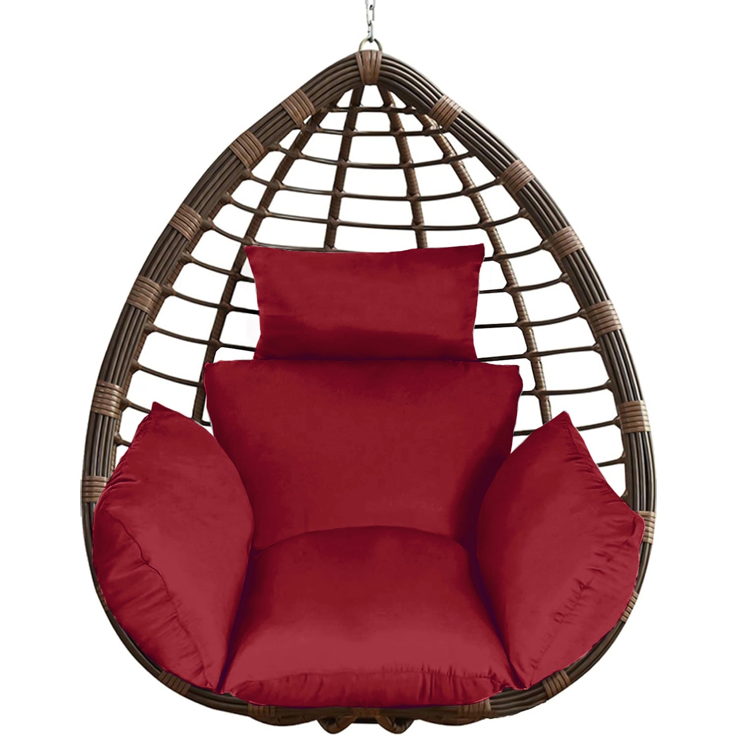 1Pc Egg Chair Cushion Hanging Basket Seat Cushion Thicken Soft Egg Swing Chair Pad Hanging Egg Chair Cushion With Headrest